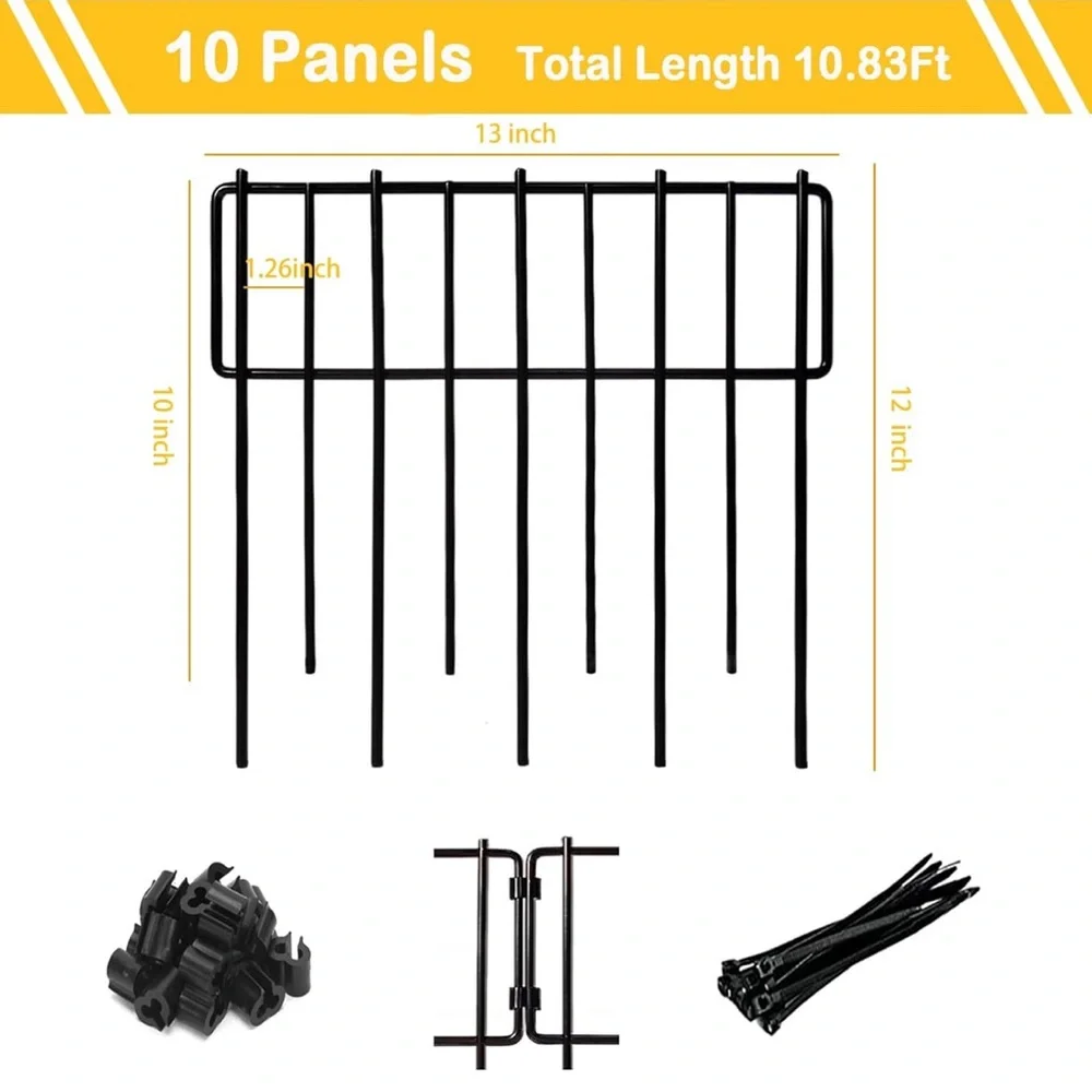 Black Pet Fence Barrier 10 pcs